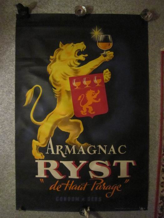 ARMAGNAC RYST \"de Haut Parage\" vintage poster